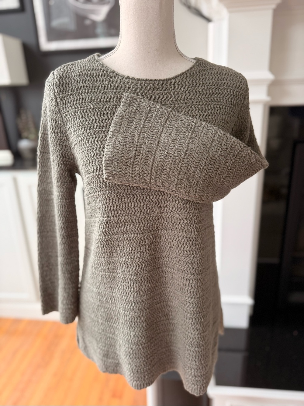J. Jill Olive Crewneck Knit Sweater